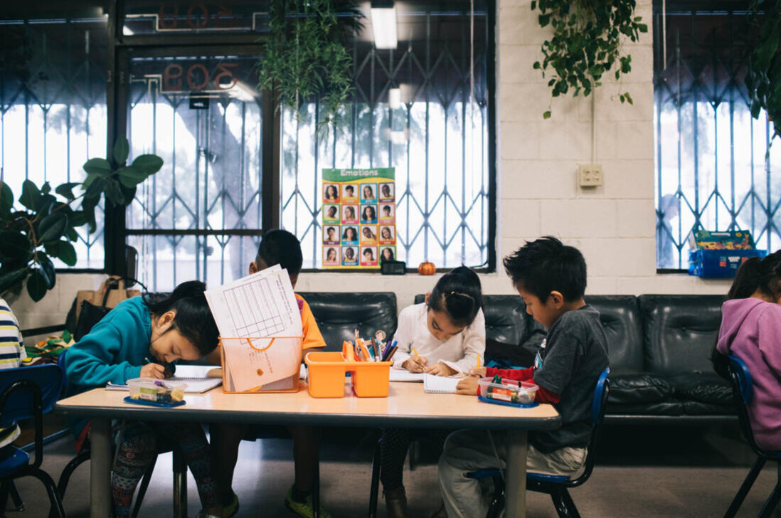 Elementary school students are immersed daily in English as many do not understand their culture's language.